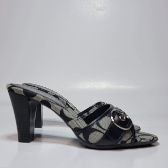 Coach Black and Gray Mules - Picture 4 of 12